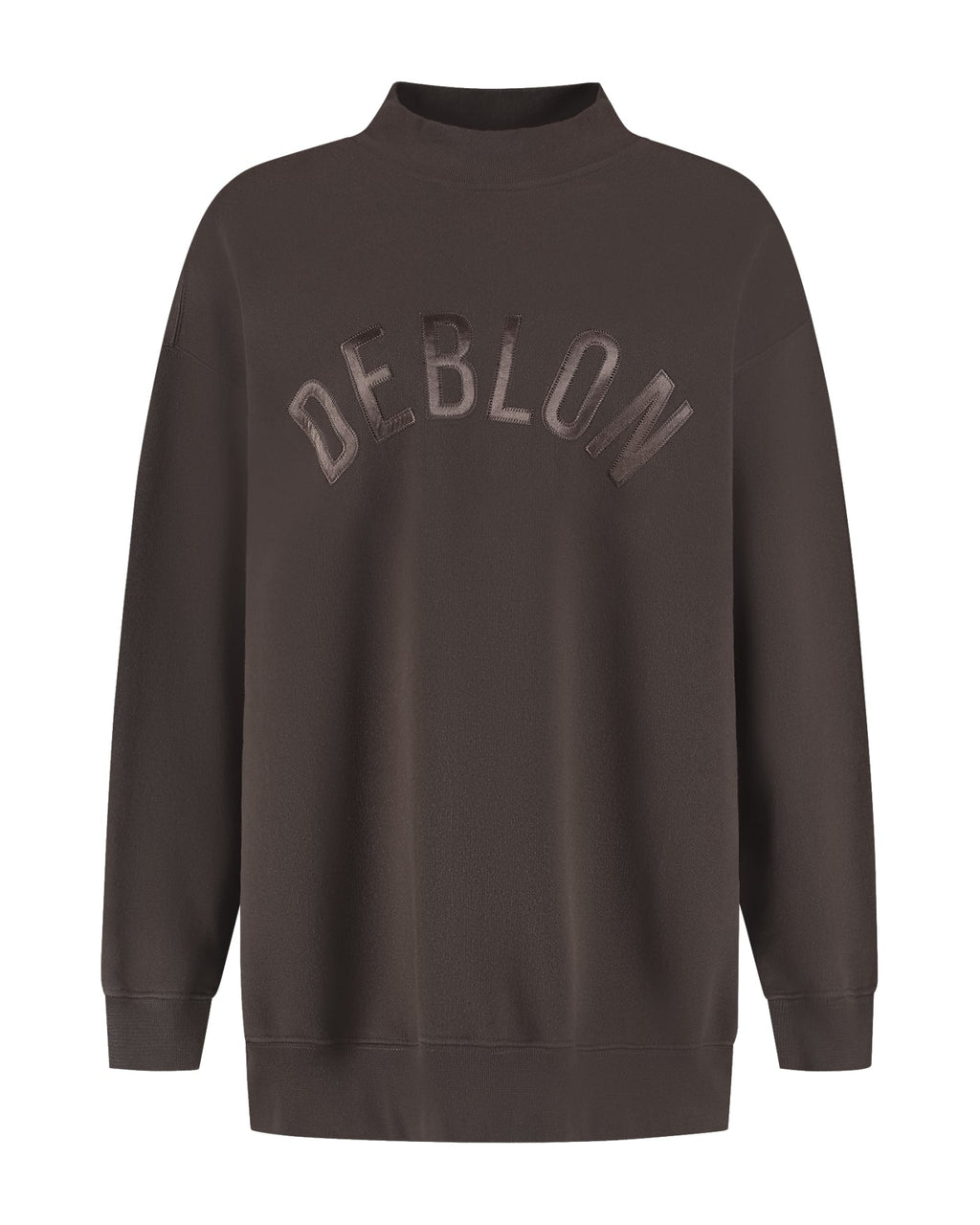 Philaine Sweater van Deblon Sports in dusk brown, vooraanzicht zonder model