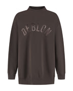 Philaine Sweater van Deblon Sports in dusk brown, vooraanzicht zonder model