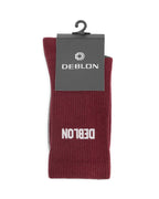 Deblon Double Branded Socks van Deblon Sports in bordeaux grey melange, set van twee paar