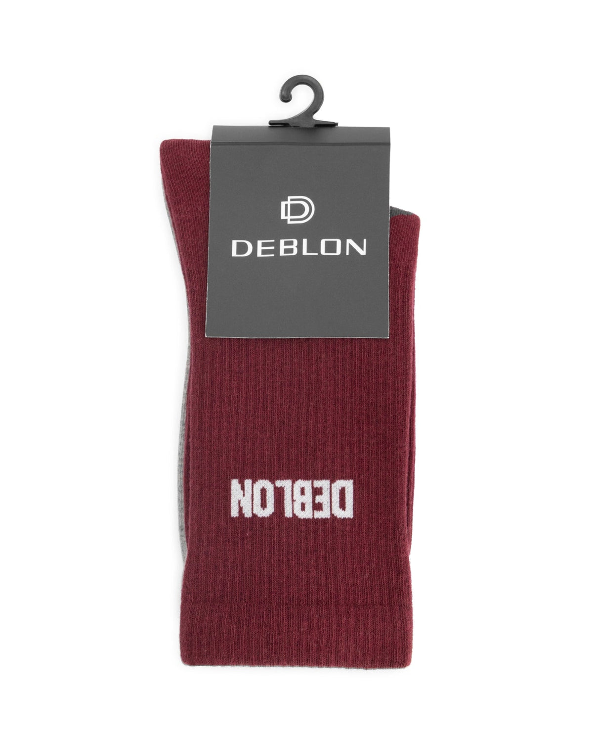 Deblon Double Branded Socks van Deblon Sports in bordeaux grey melange, set van twee paar