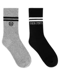 Deblon Branded Socks van Deblon Sports in black grey melange