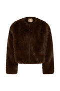 Culture CUcanan faux fur jas in coffee bean