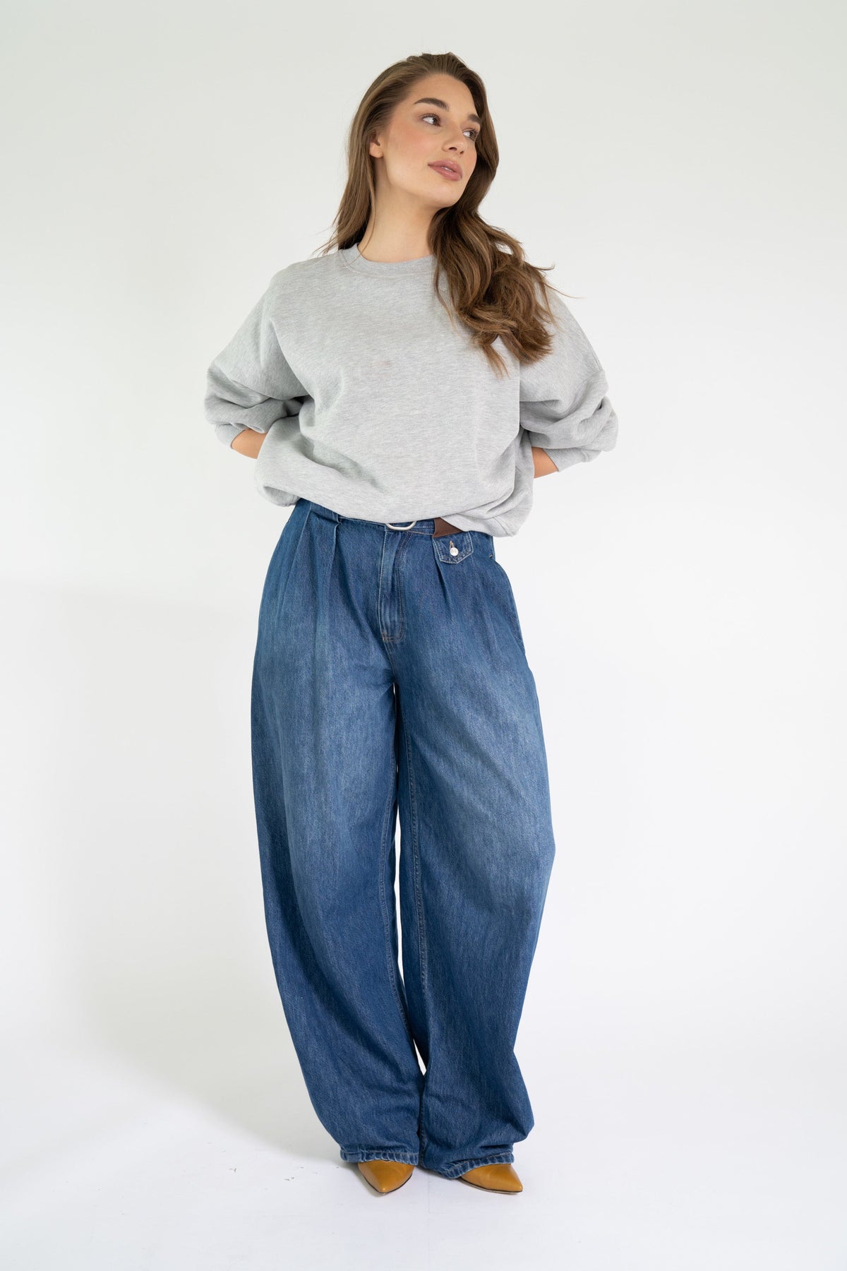 Est'Seven Couture jeans vintage blauw, vooraanzicht