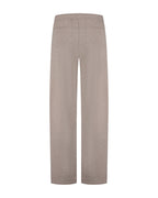 Jayden Wide Leg Jogger van Deblon Sports in brown melange, achteraanzicht zonder model