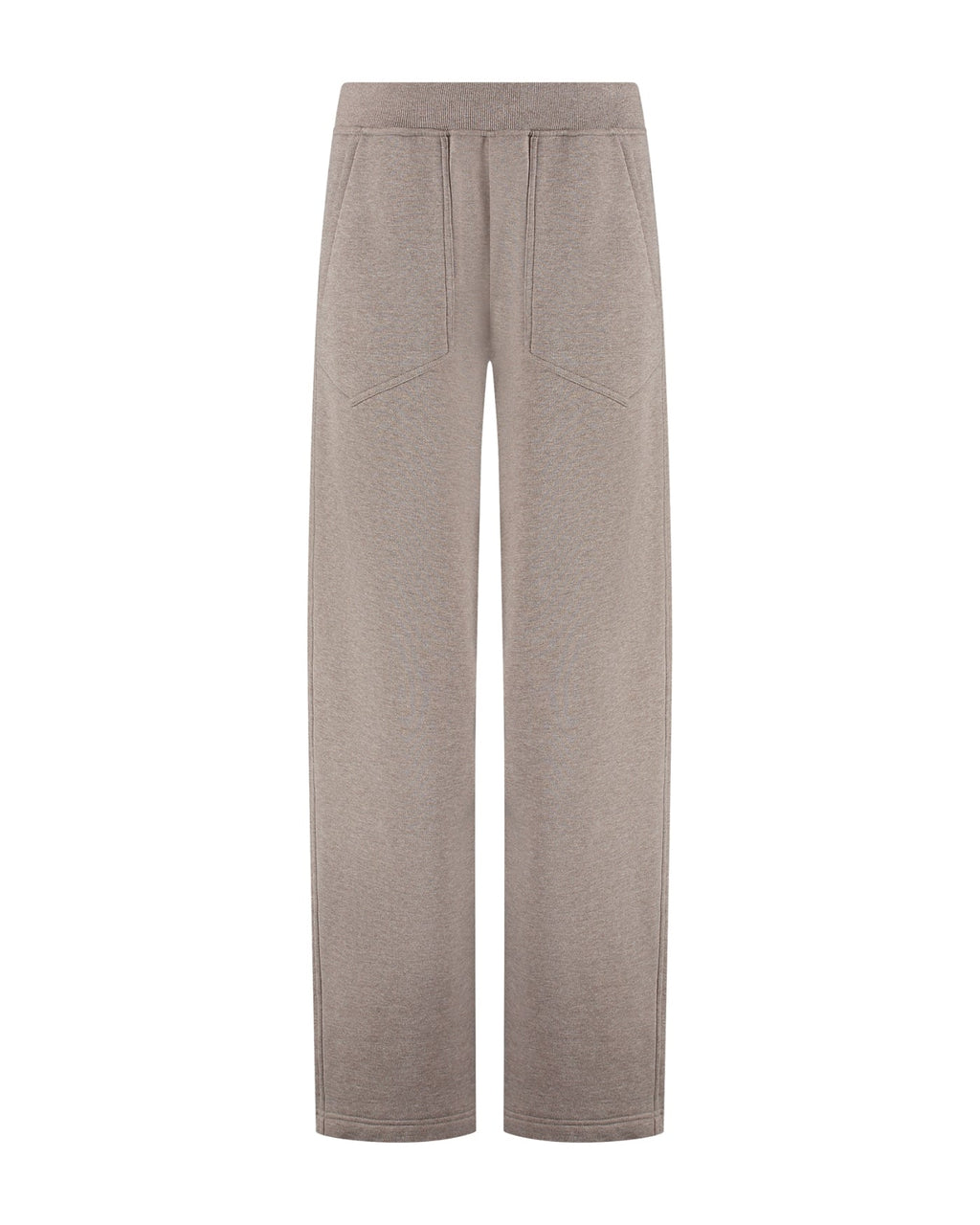 Jayden Wide Leg Jogger van Deblon Sports in brown melange, vooraanzicht zonder model