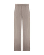 Jayden Wide Leg Jogger van Deblon Sports in brown melange, vooraanzicht zonder model