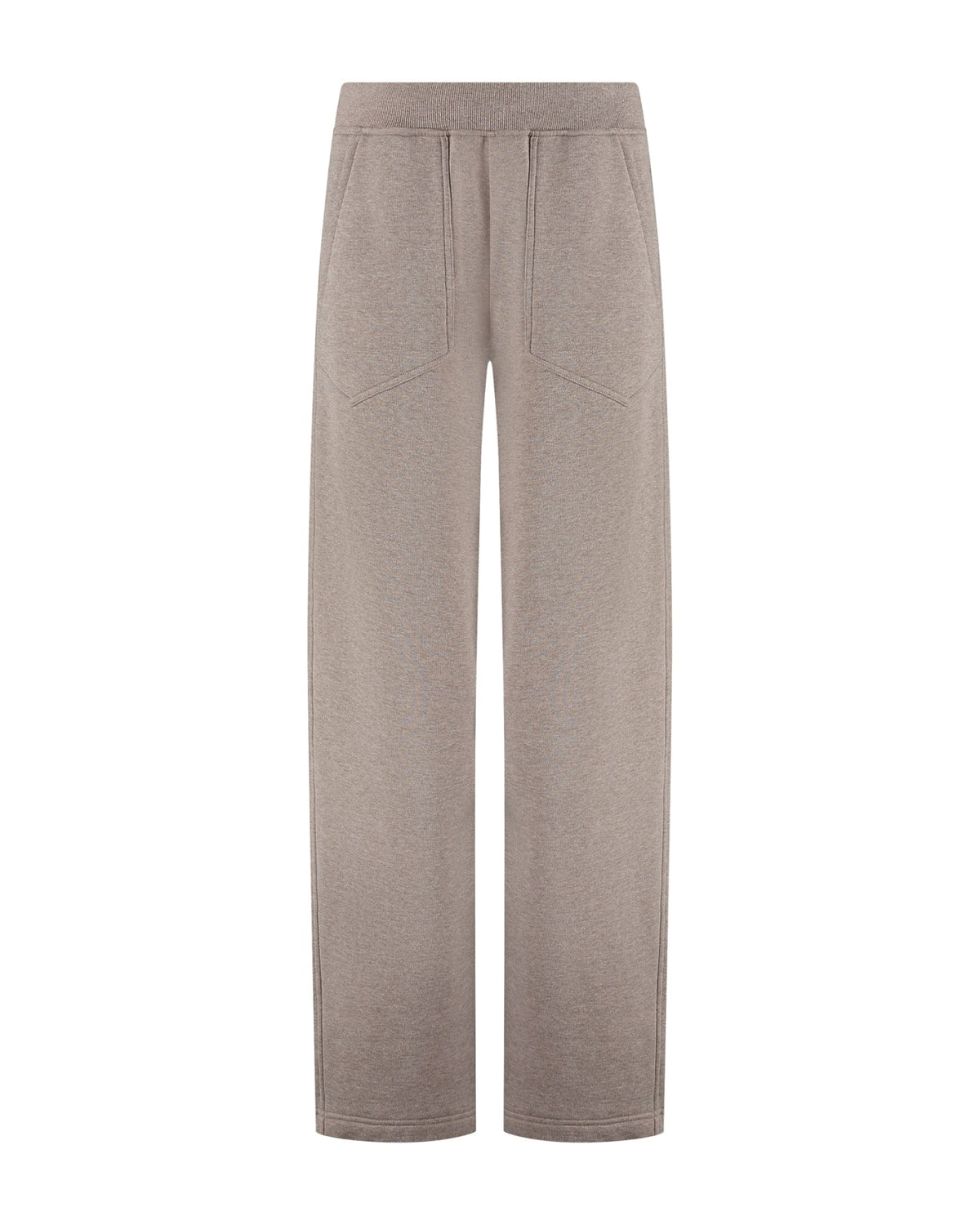 Jayden Wide Leg Jogger van Deblon Sports in brown melange, vooraanzicht zonder model
