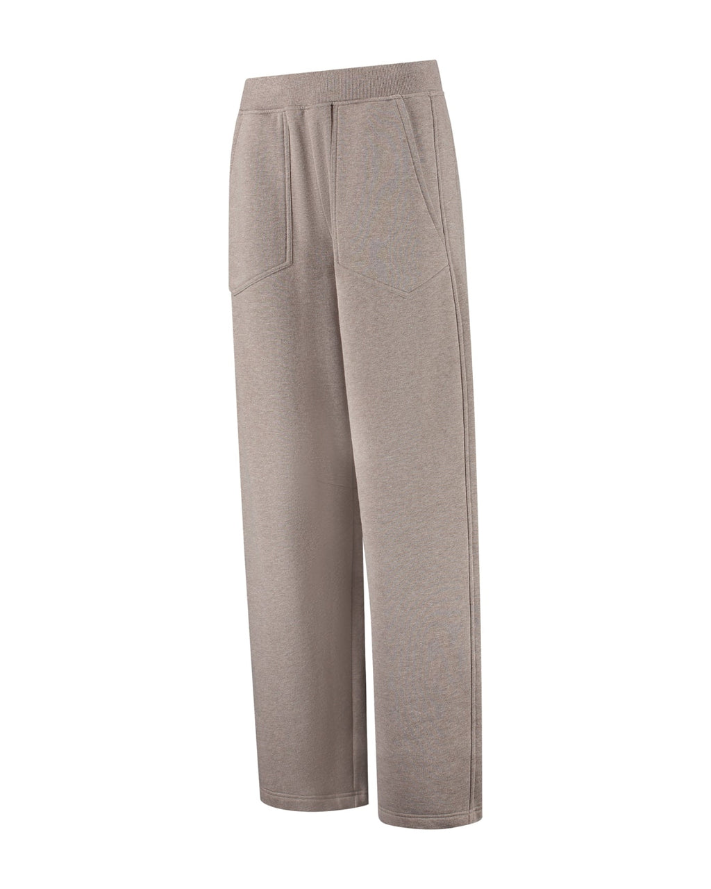 Jayden Wide Leg Jogger van Deblon Sports in brown melange, zijaanzicht zonder model