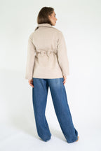 Est'Seven Jacky jas beige, achterkant