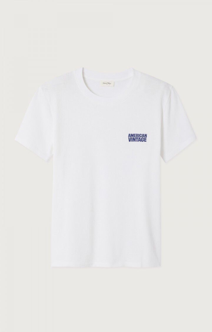 American Vintage Ykobow T-shirt in wit, detail