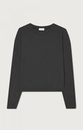 American Vintage Ypawood longsleeve in koolstof gevlekt, detail