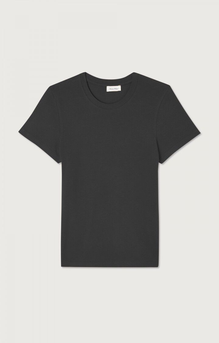 American Vintage Ypawood T-shirt in koolstof gevlekt, detail
