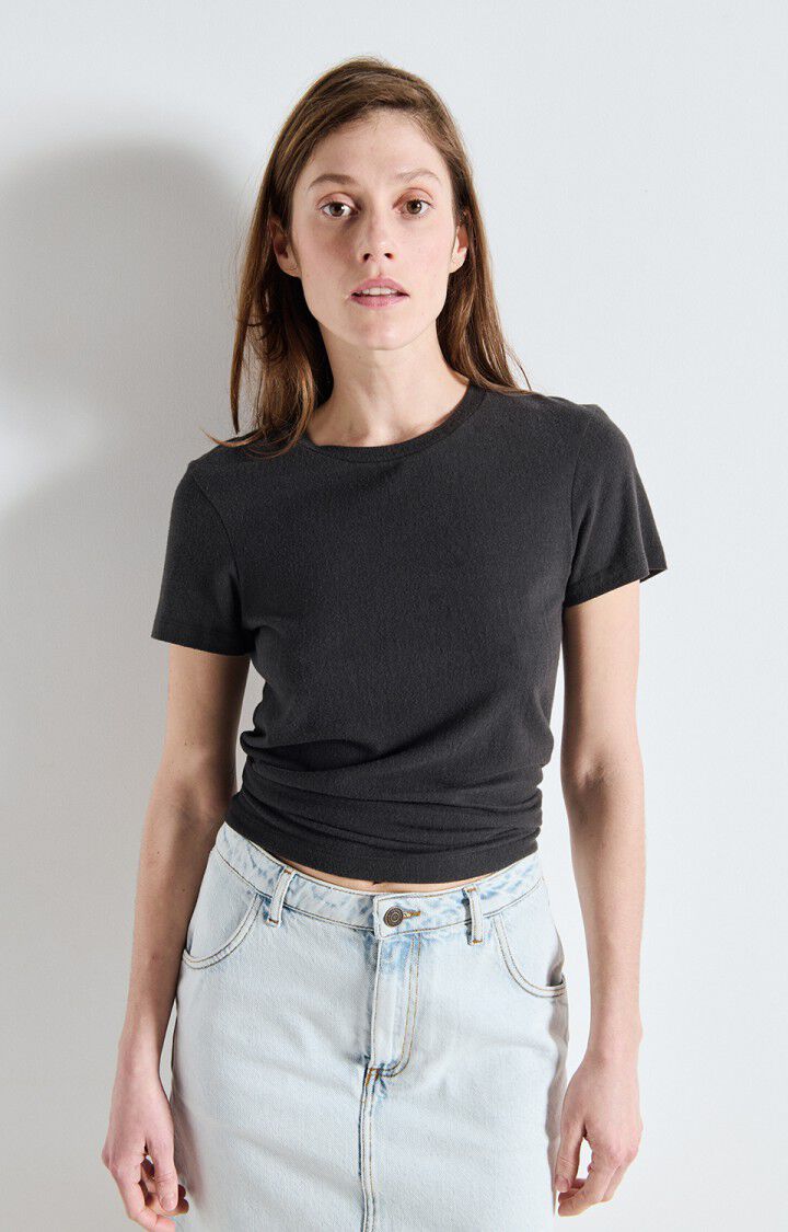 American Vintage Ypawood T-shirt in koolstof gevlekt