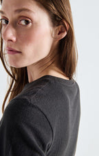American Vintage Ypawood T-shirt in koolstof gevlekt