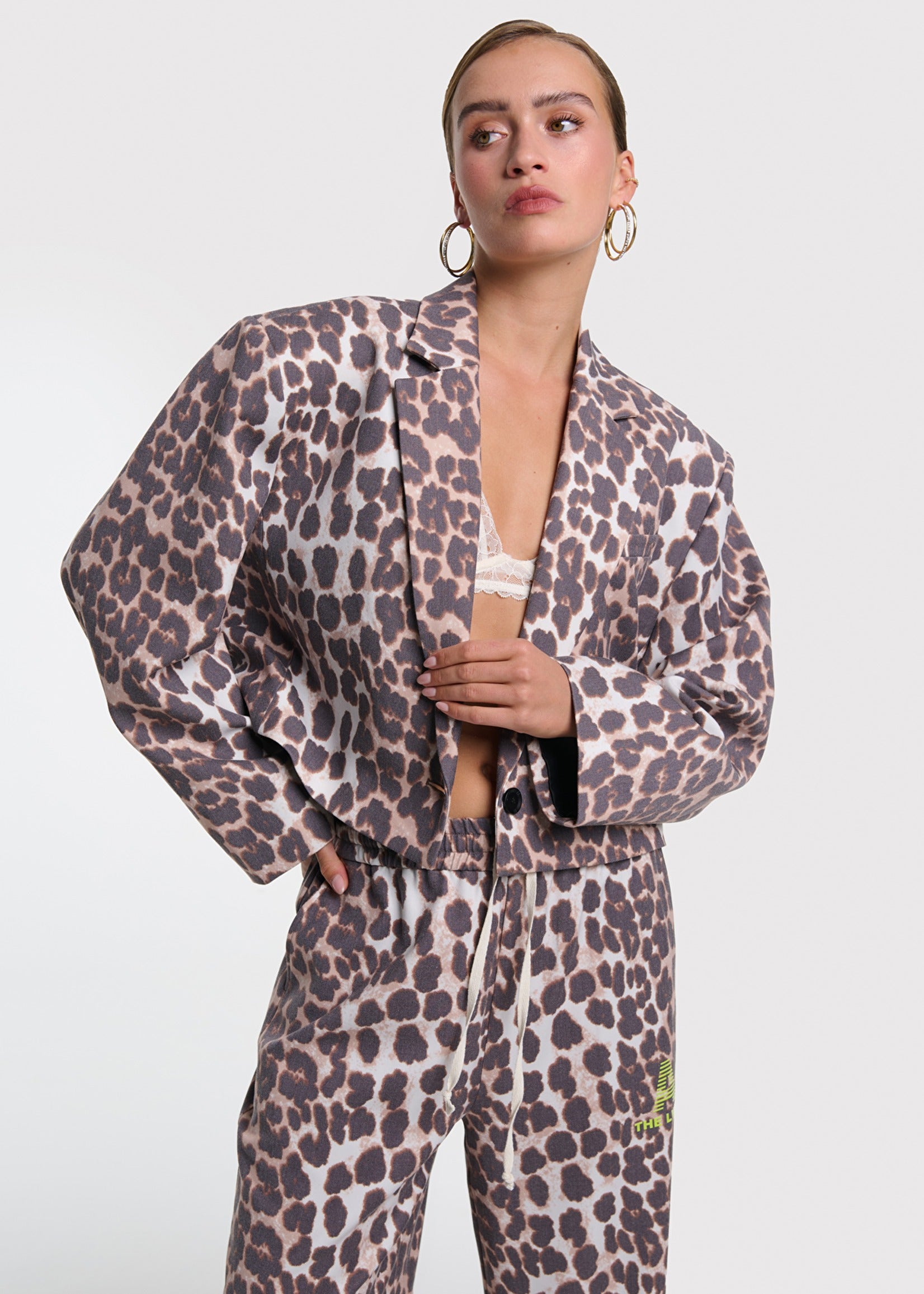 Animal Cropped Blazer