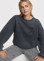 Knitted Acid Washed Sweater