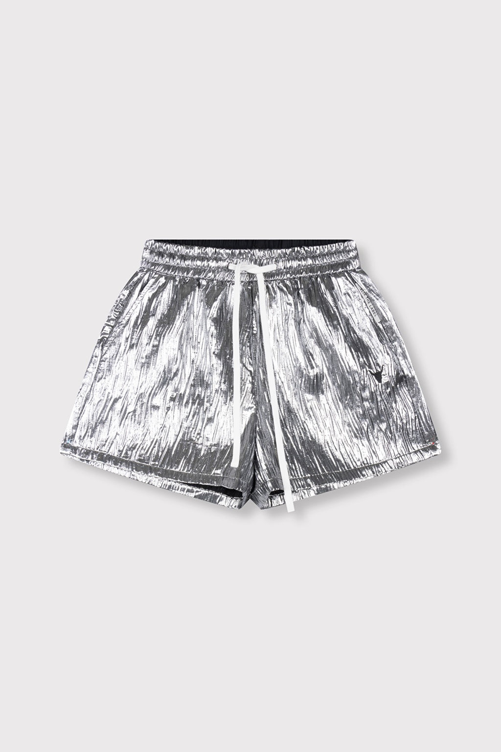 Silver Crinkle Shorts