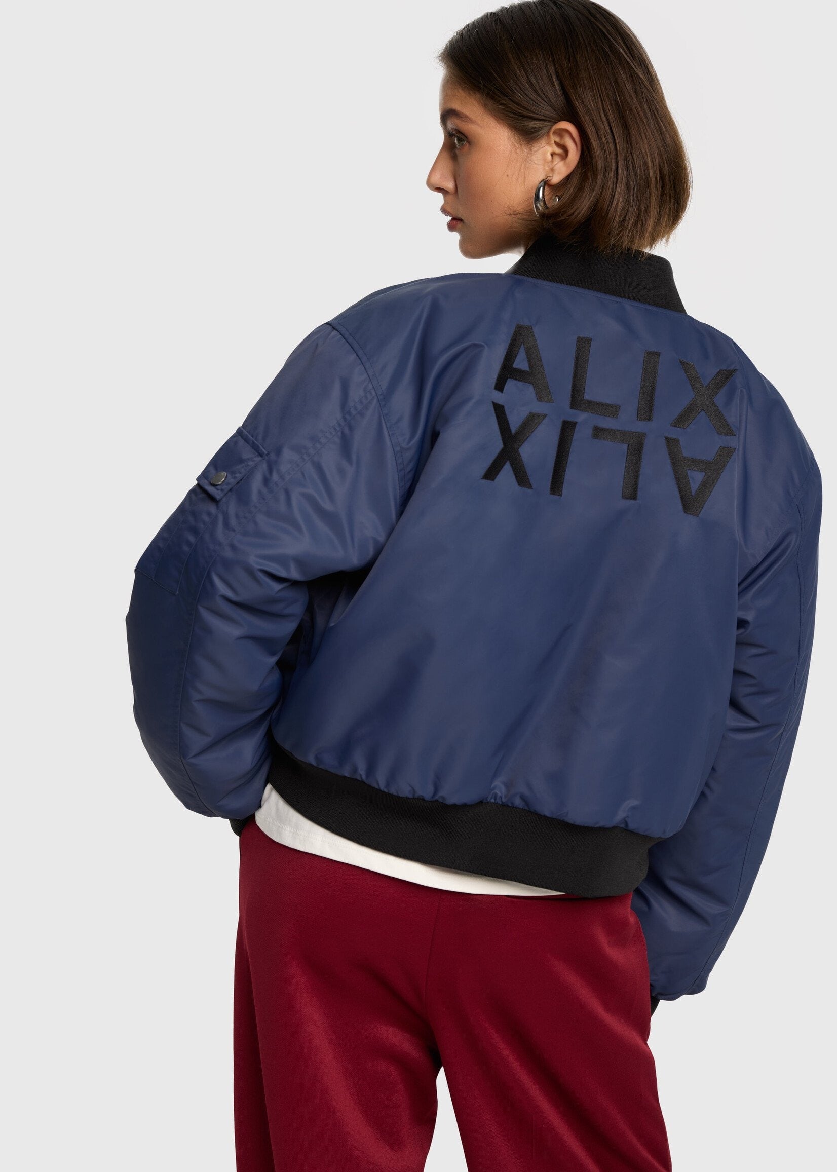 Woven Heavy Nylon Bomber