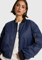 Woven Heavy Nylon Bomber