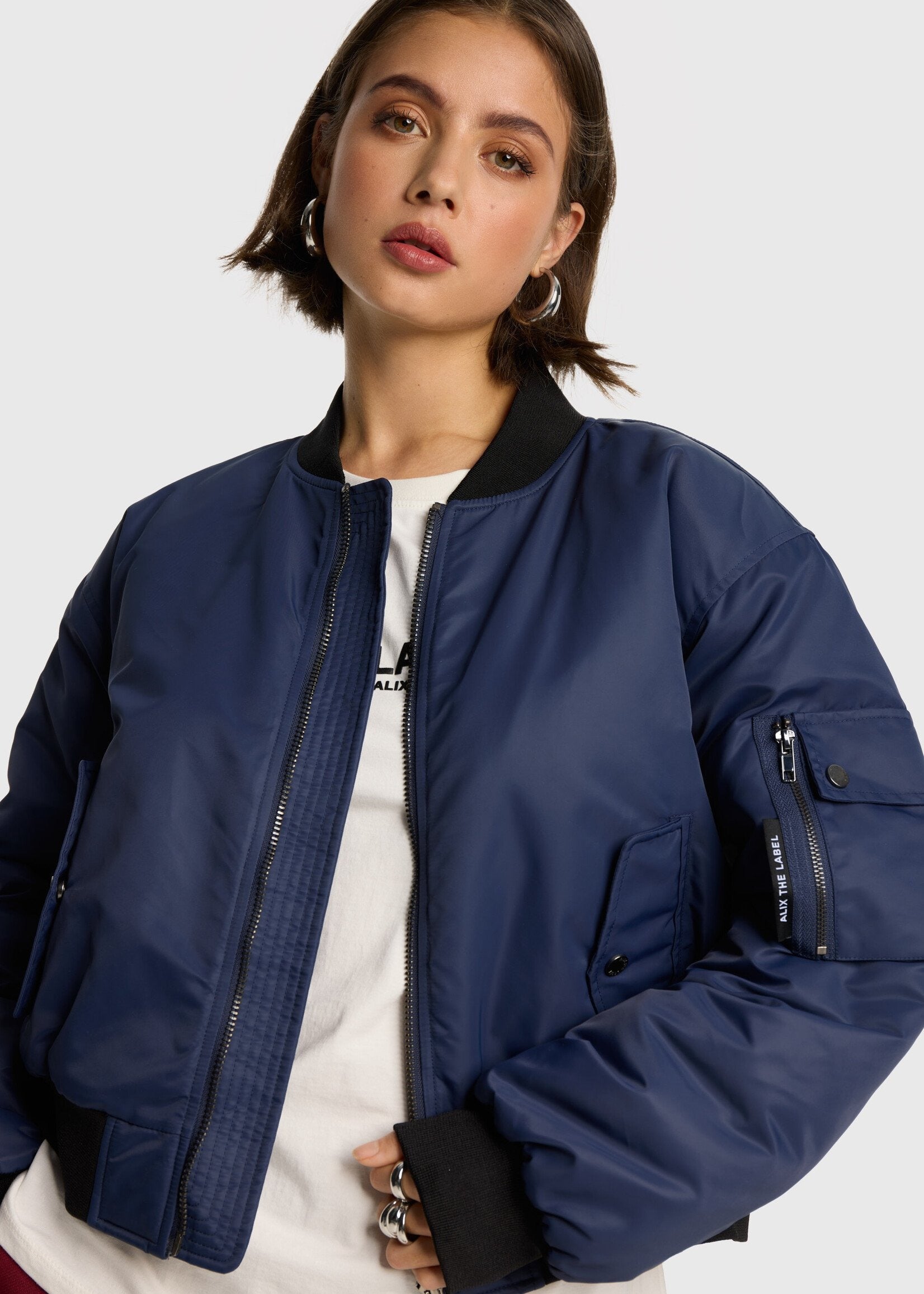 Woven Heavy Nylon Bomber