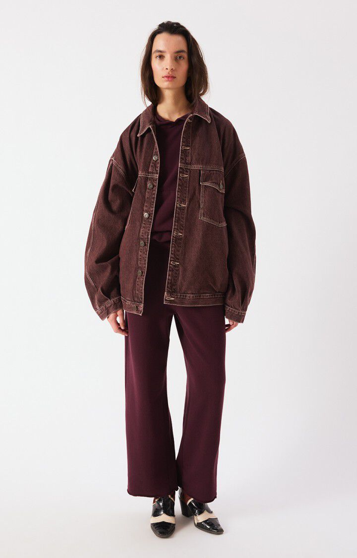 American Vintage Oshow jas in raisin, detail