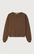 American Vintage Sonoma longsleeve in vintage kastanje, detail