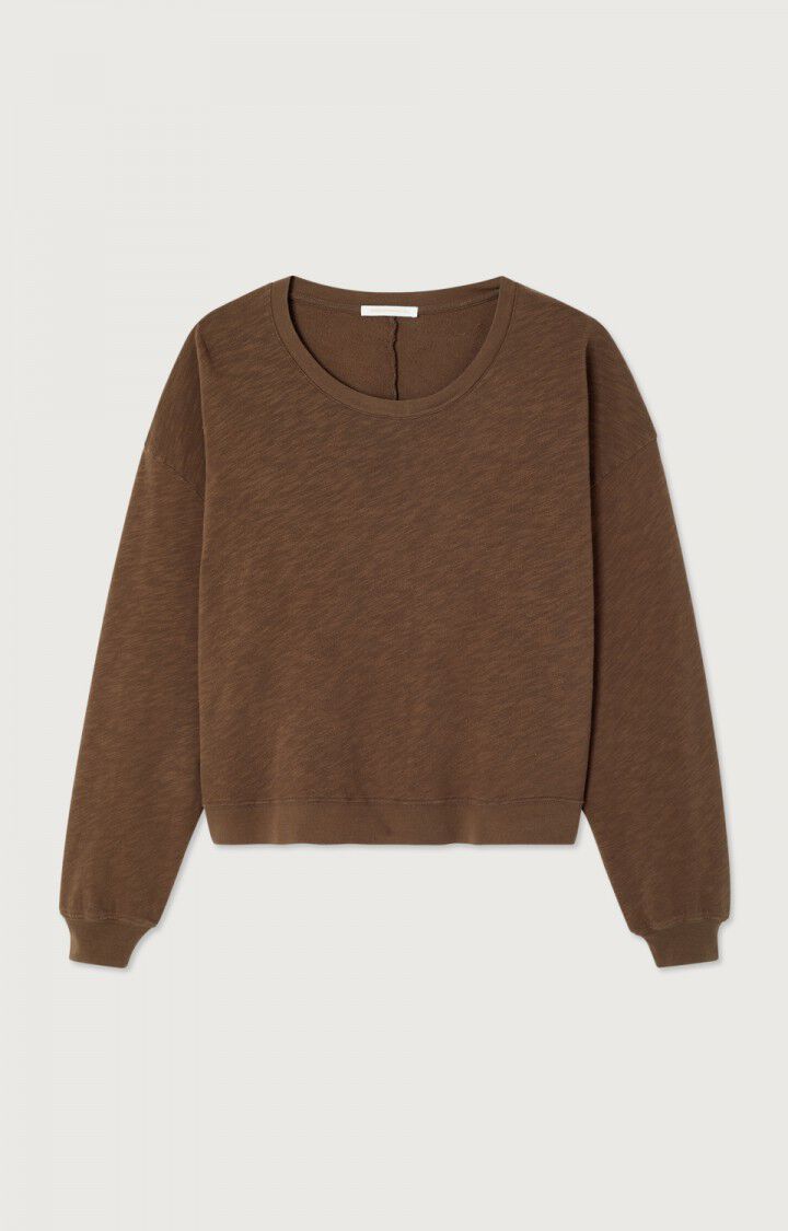 American Vintage Sonoma longsleeve in vintage kastanje, detail