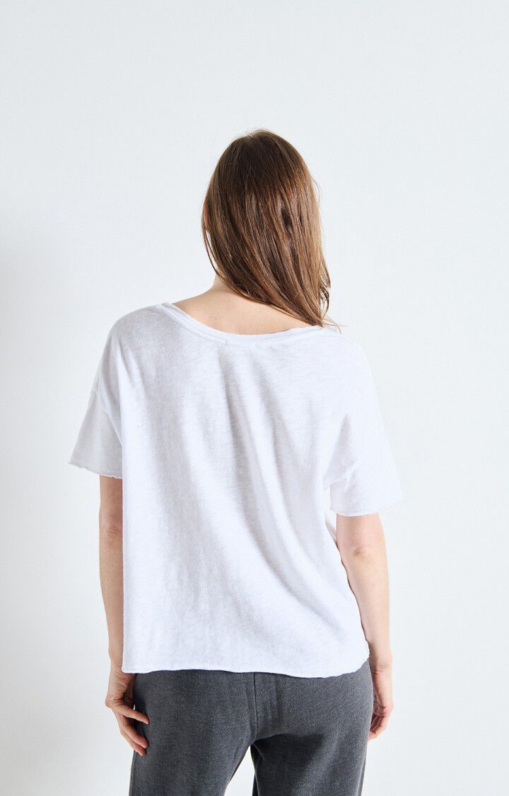 American Vintage Sonoma T-shirt met boothals in wit