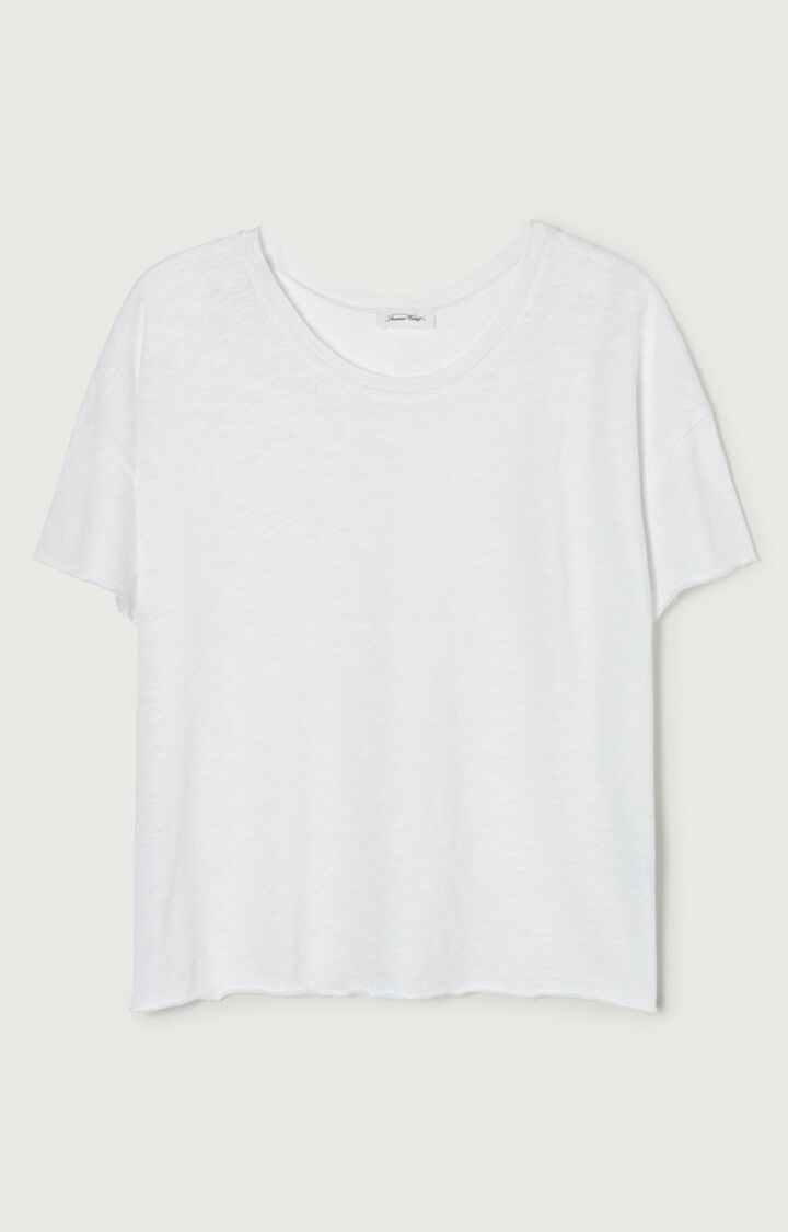 American Vintage Sonoma T-shirt met boothals in wit, detail