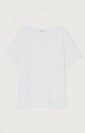 American Vintage Sonoma T-shirt met ronde hals in wit, detail