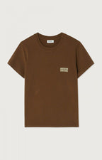 American Vintage Ykobow T-shirt in de kleur moka, vooraanzicht