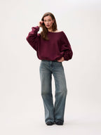 Catwalk Junkie back detailed sweater in merlot