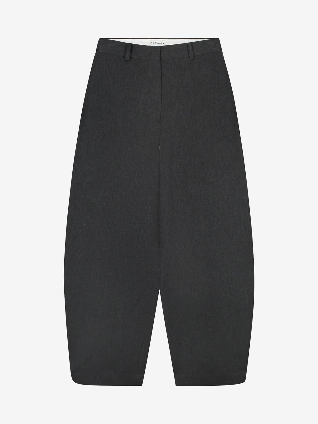 Catwalk Junkie barrel fit tailored trousers in donkergrijs melange