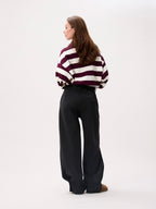 Catwalk Junkie barrel fit tailored trousers in donkergrijs melange