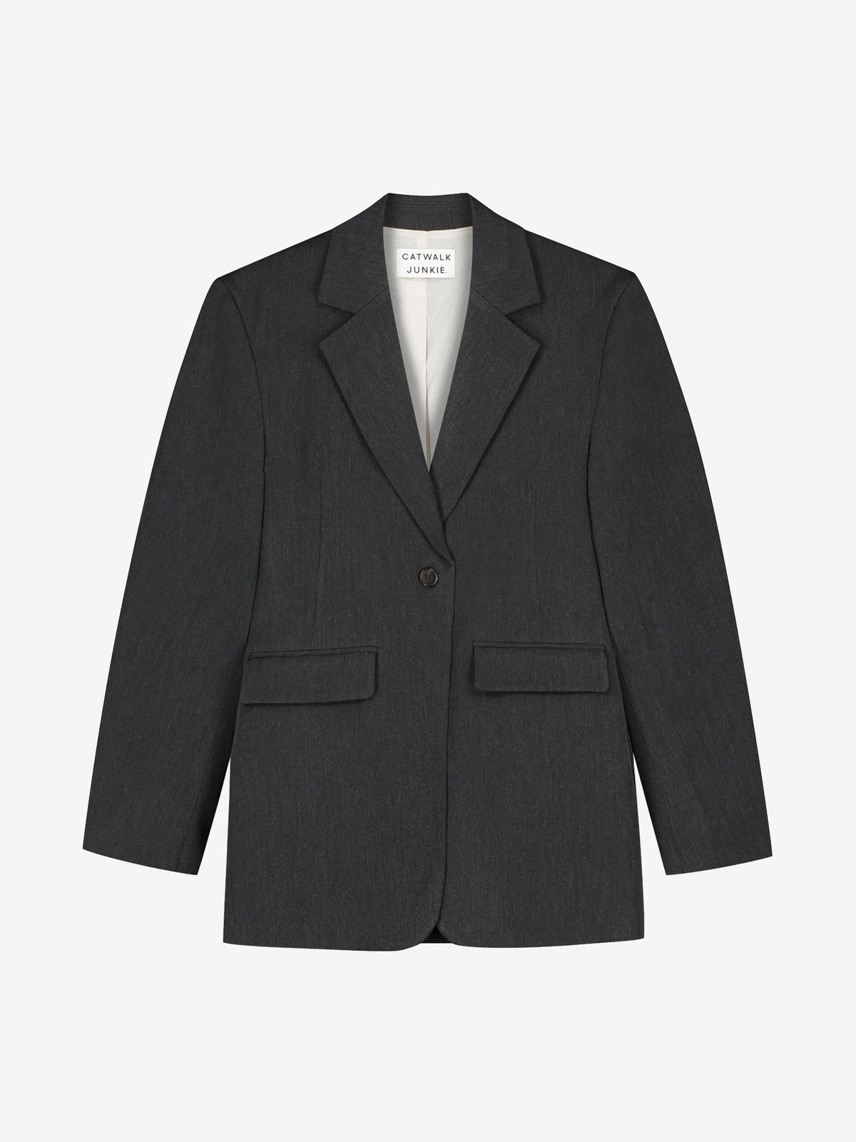 Catwalk Junkie hourglass blazer in donkergrijs melange