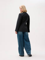 Catwalk Junkie hourglass blazer in donkergrijs melange