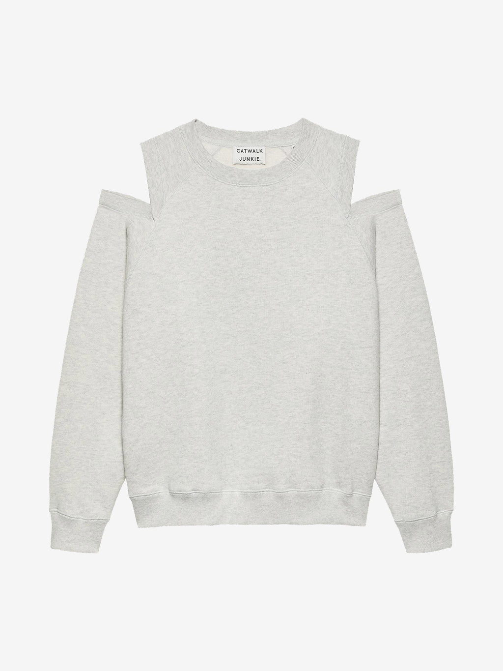 Catwalk Junkie relaxed open shoulder sweater in grijs melange, detail
