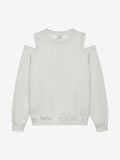 Catwalk Junkie relaxed open shoulder sweater in grijs melange, detail