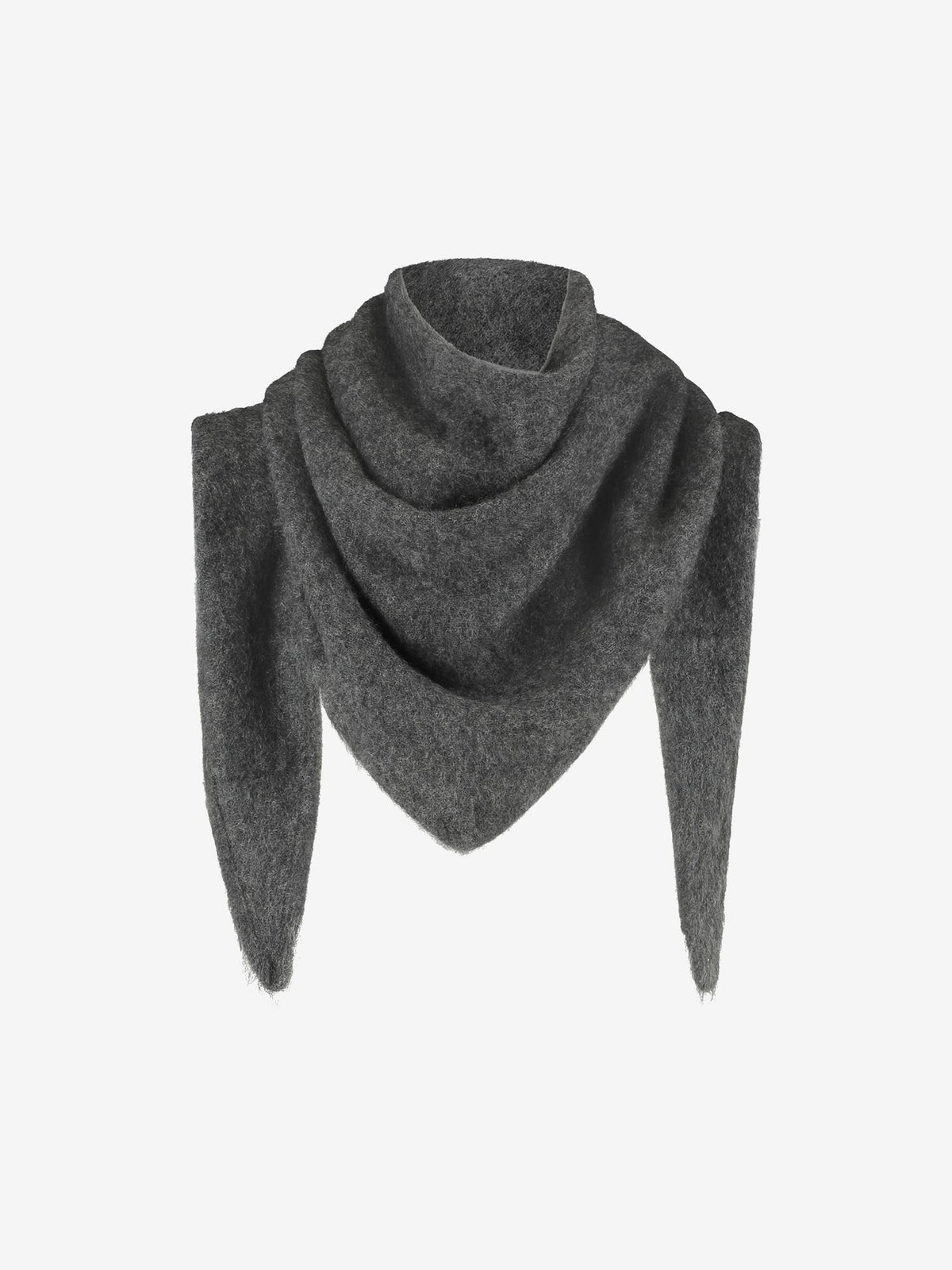 Catwalk Junkie super soft merino triangle scarf in donkergrijs melange