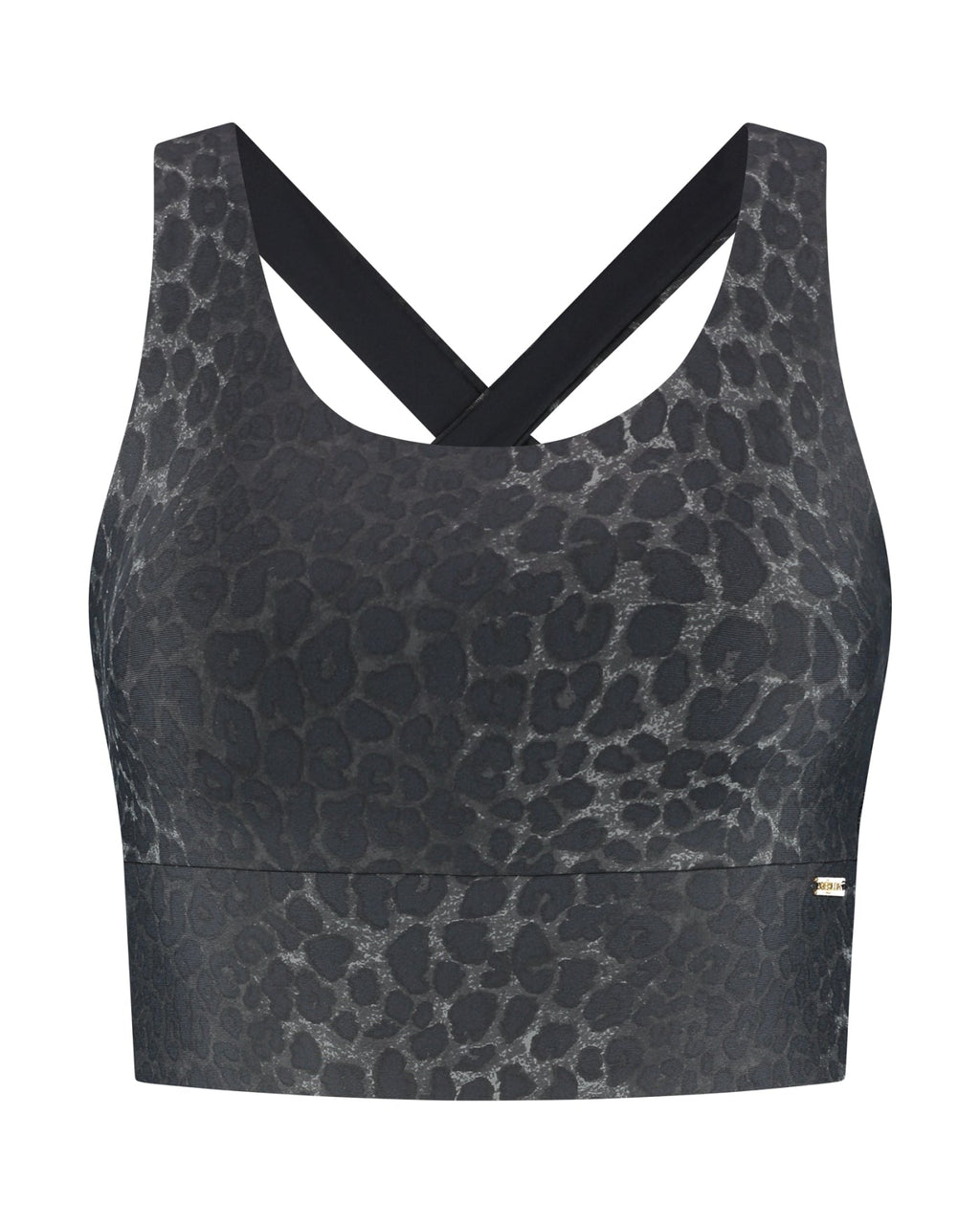 Deblon Sports Sarah Cross Top in Pantera Midnight, voorkant