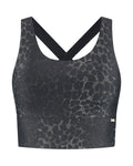 Deblon Sports Sarah Cross Top in Pantera Midnight, voorkant