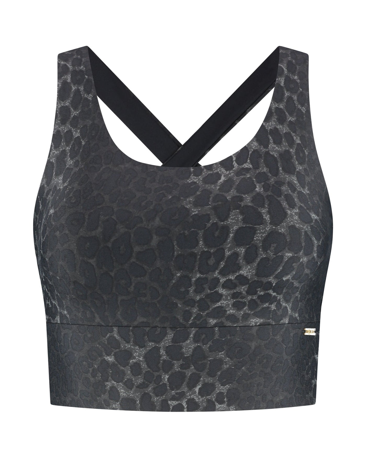 Deblon Sports Sarah Cross Top in Pantera Midnight, voorkant
