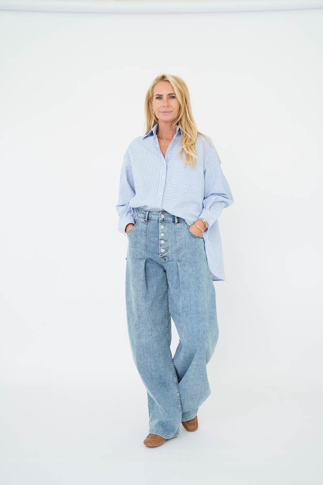 Est'Seven Macon jeans donkerblauw denim