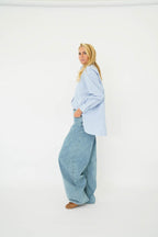 Est'Seven Macon jeans donkerblauw denim, zijkant