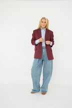 Est'Seven Macon jeans donkerblauw denim, detail