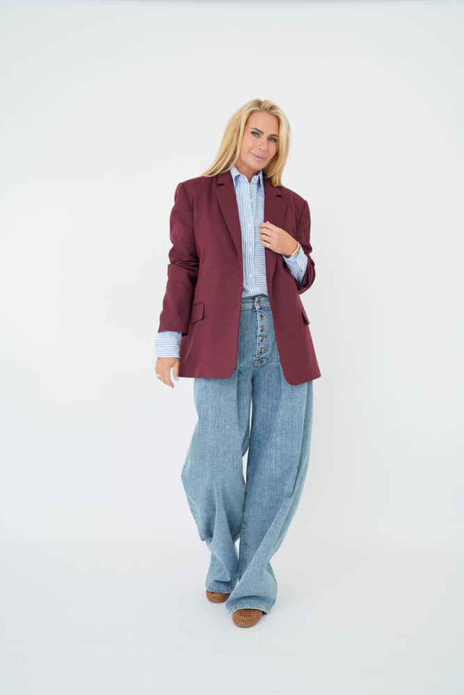 Est'Seven Macon jeans donkerblauw denim, achterkant