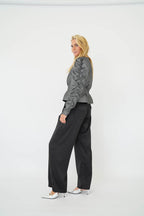 Est'Seven Kanza blazer antraciet, detail