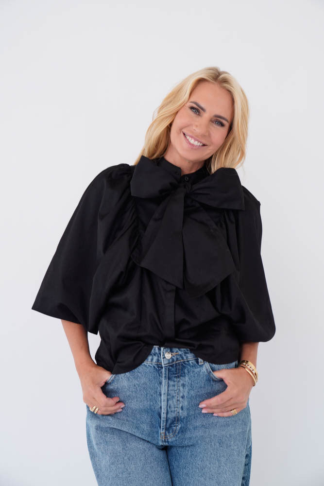 Est'Seven Guinevere blouse zwart, achterkant