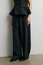 Second Female Anjou trousers in donkergrijs melange