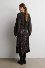 Second Female Gabby wrap knit in black olive